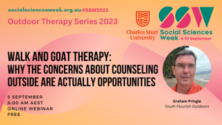 Walk and Goat Therapy: Why the Concerns about Counseling Outside are actually Opportunities