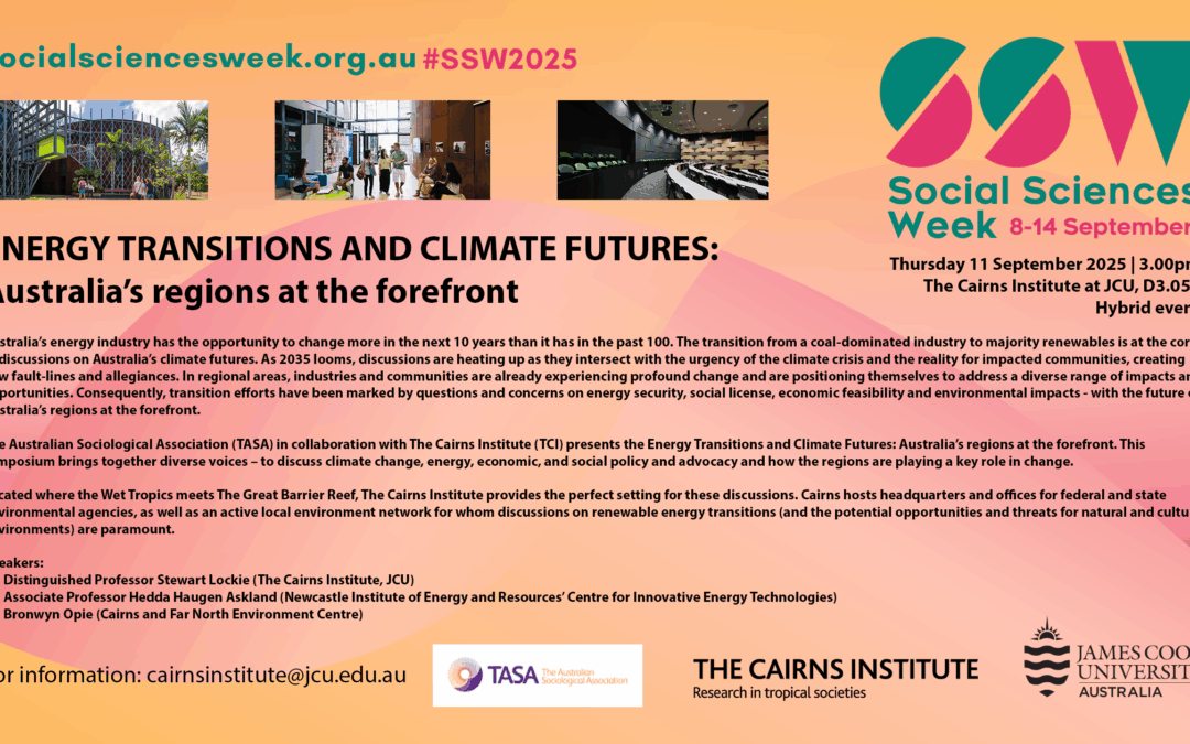 Energy Transitions and Climate Futures: Australia’s regions at the forefront